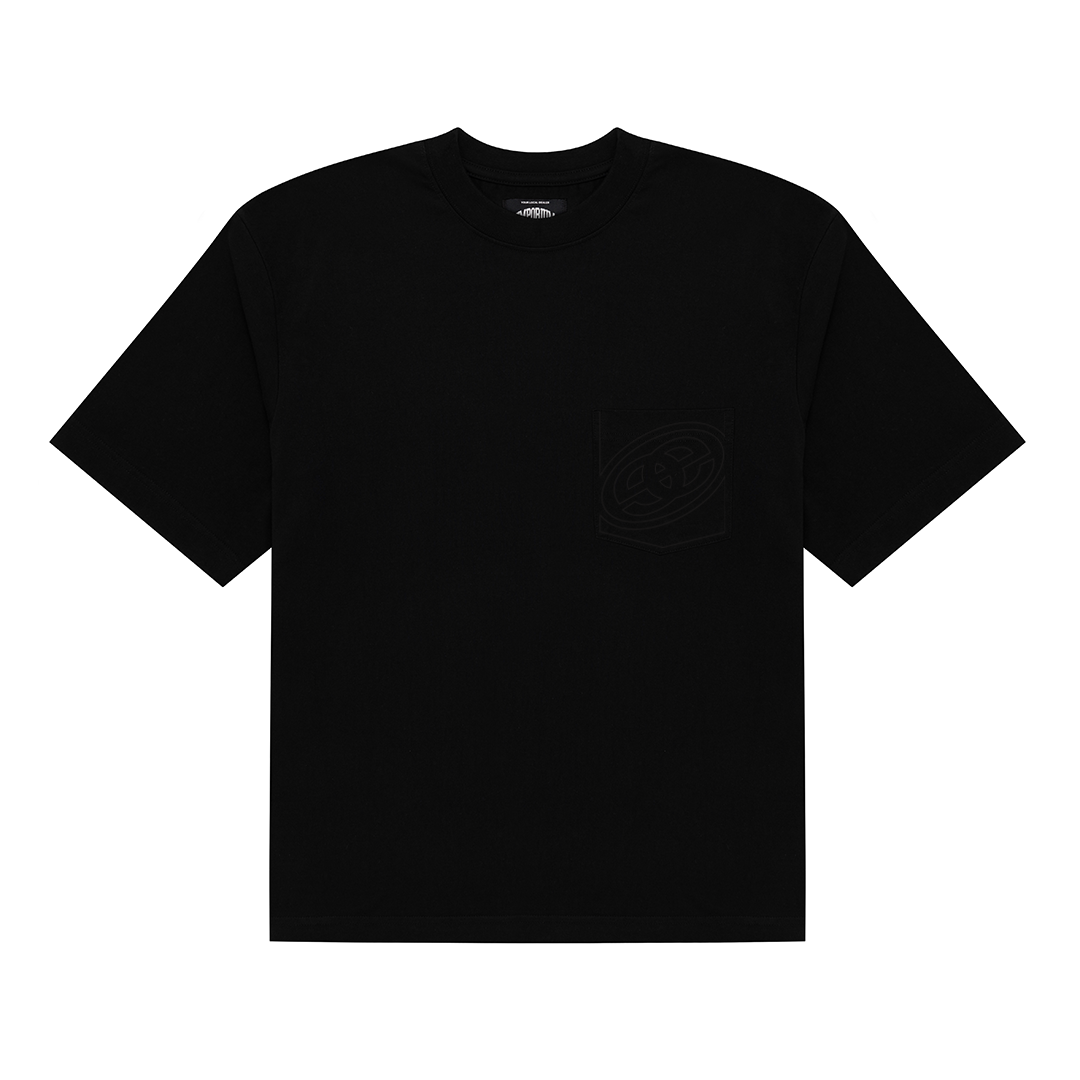Stitch Logo Pocket Tee - Black