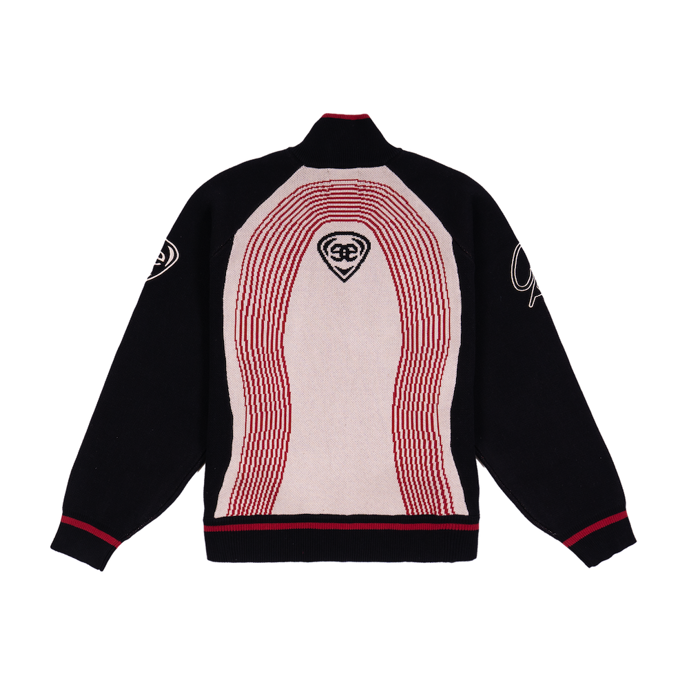 E90 Zip Knit - Cream/Red