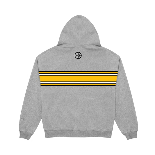 Stripe Logo Hood x Steelers - Grey Marl