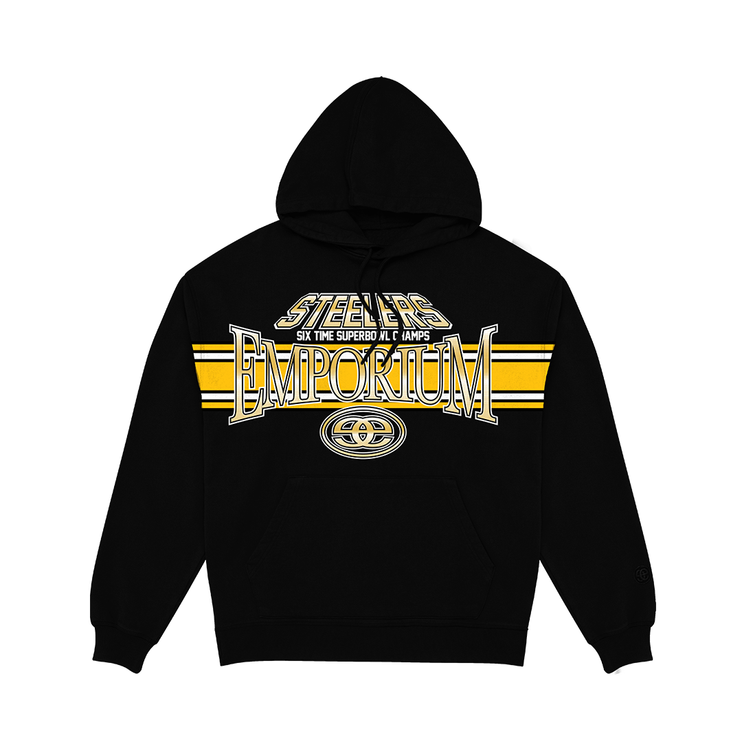 Stripe Logo Hood x Steelers - Black