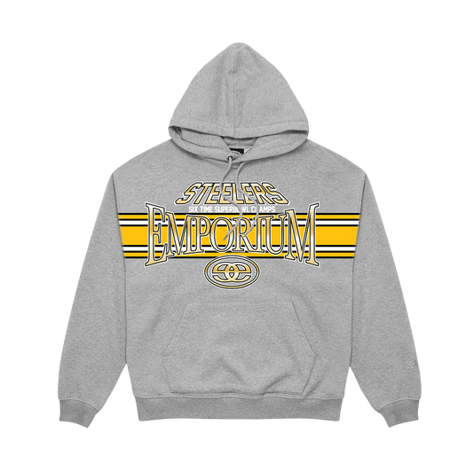 Stripe Logo Hood x Steelers - Grey Marl