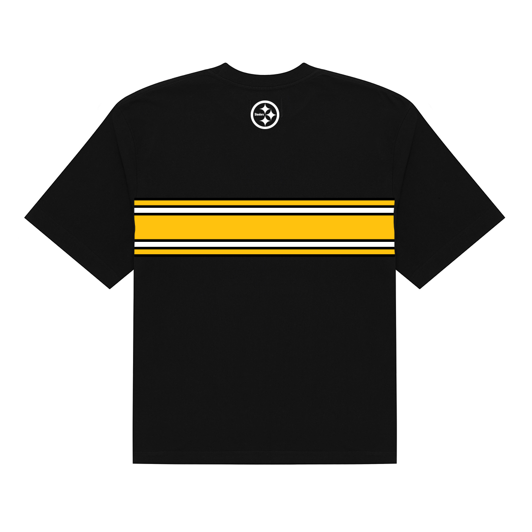 Stripe Logo Tee x Steelers - Black