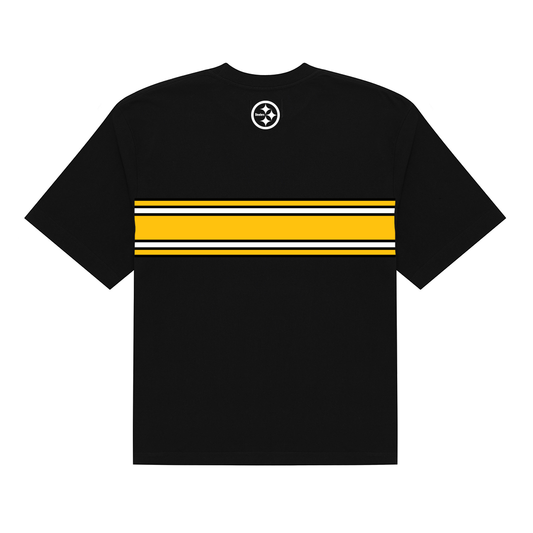 Stripe Logo Tee x Steelers - Black
