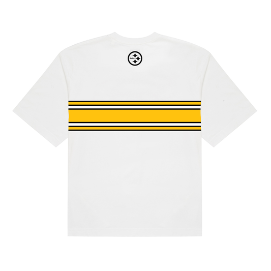 Stripe Logo Tee x Steelers - White