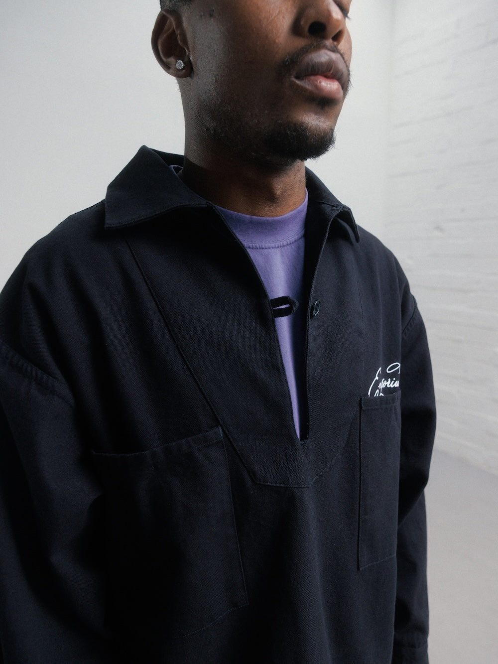 Drill Pullover - Washed Black