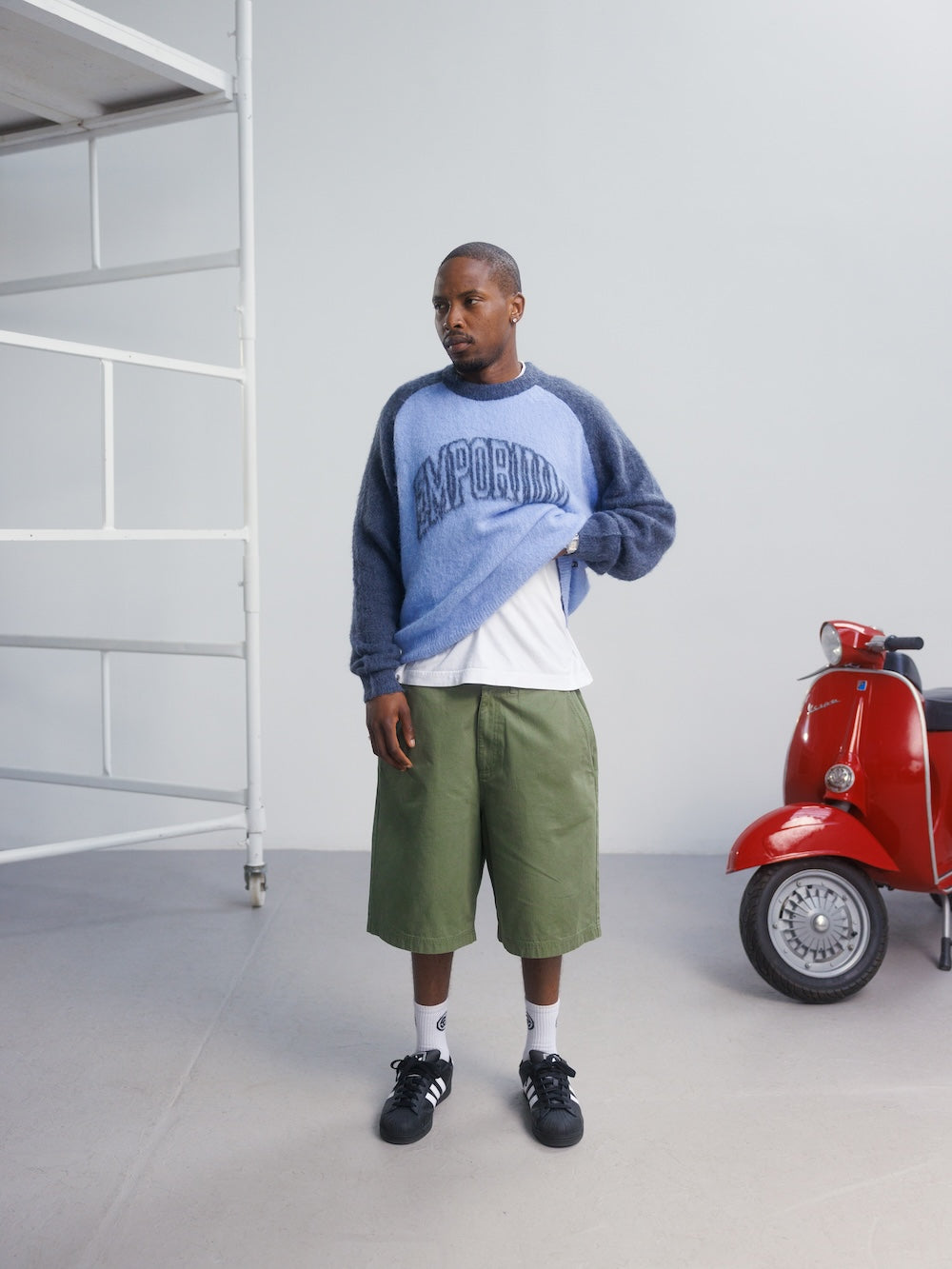 Arc Logo Mohair - Blue/Navy