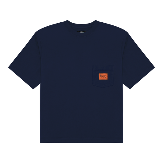 Label Pocket Tee - Navy