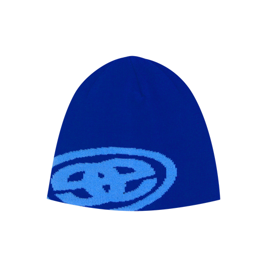 Overlap Logo Beanie - Cobalt