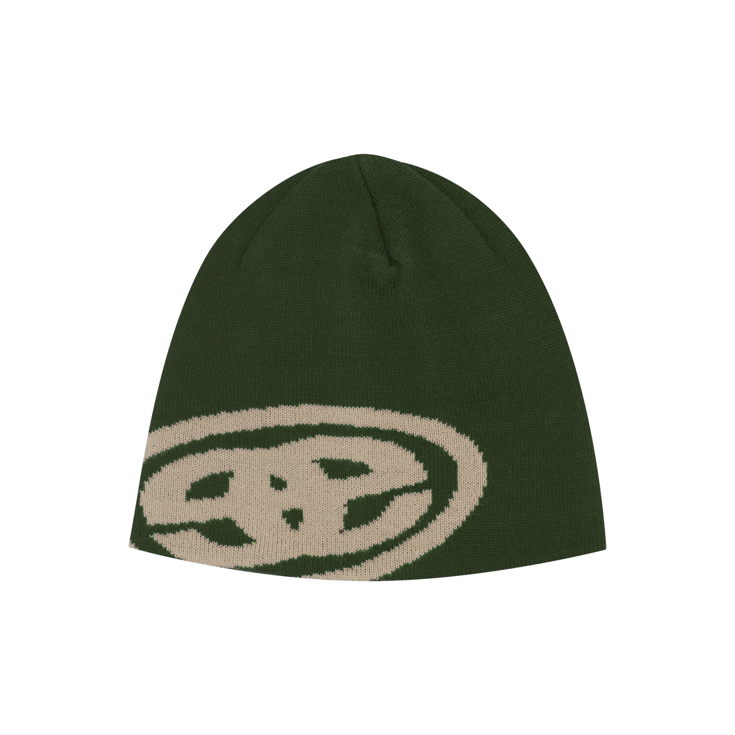 Overlap Logo Beanie - Khaki Green