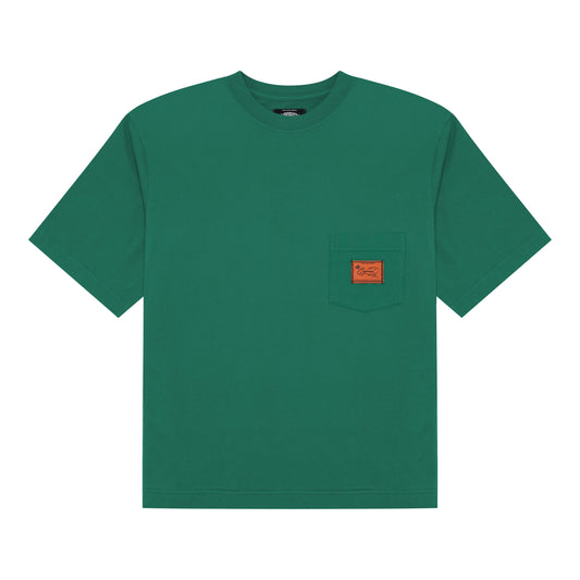 Label Pocket Tee - Evergreen