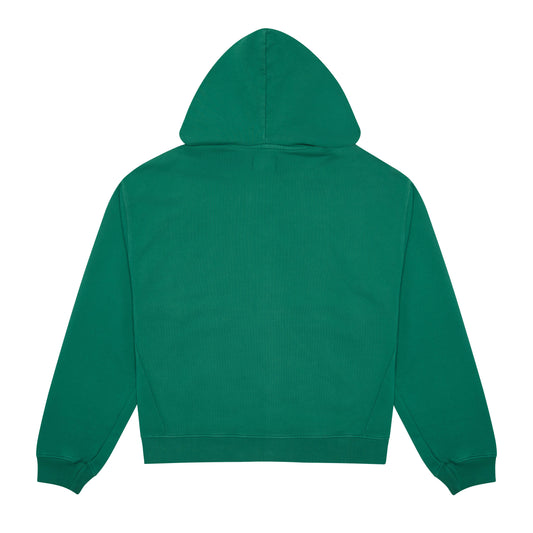 Label Pocket Zip Hood - Faded Evergreen