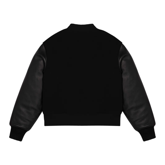 Emporium x Steelers Leather Varsity Jacket - Black