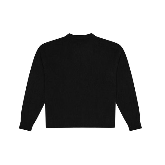 EE Logo Mohair Knit - Black/White