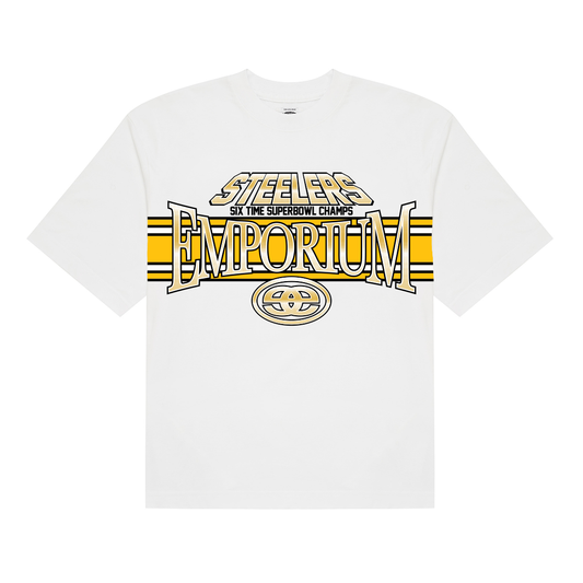 Stripe Logo Tee x Steelers - White
