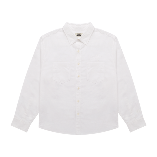 Script Logo Oxford Shirt - White