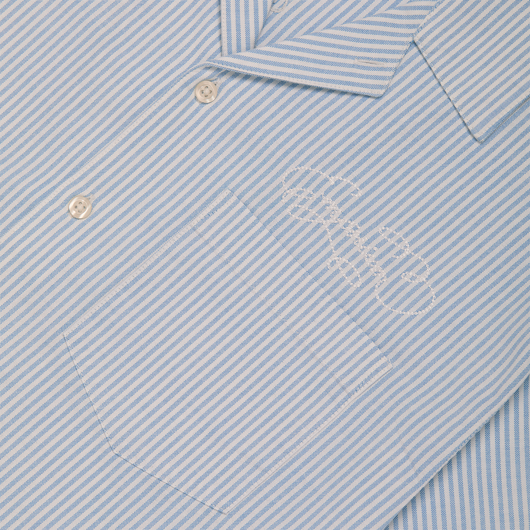 Script Logo Shortsleeve - Blue Stripe