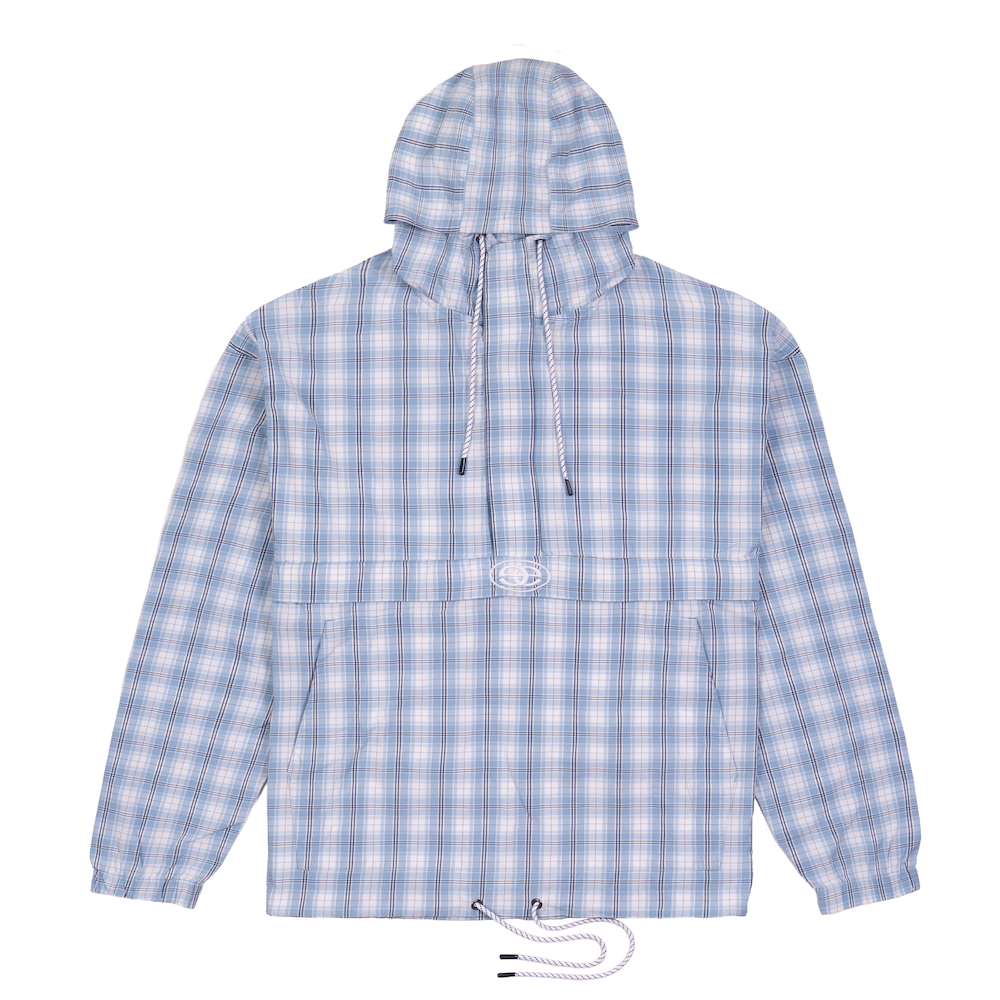 Nylon Packable Anorak - Blue Check – Emporium Dublin