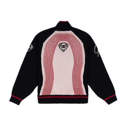 E90 Zip Knit - Cream/Red