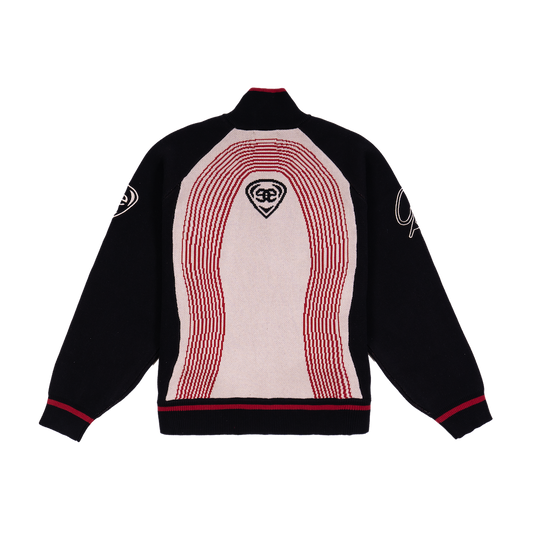 E90 Zip Knit - Cream/Red