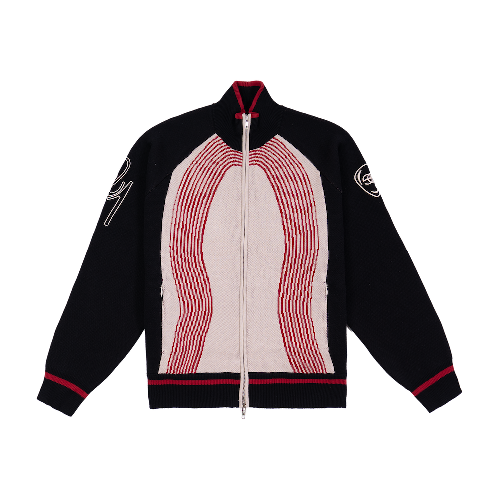 E90 Zip Knit - Cream/Red