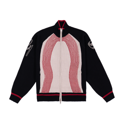 E90 Zip Knit - Cream/Red
