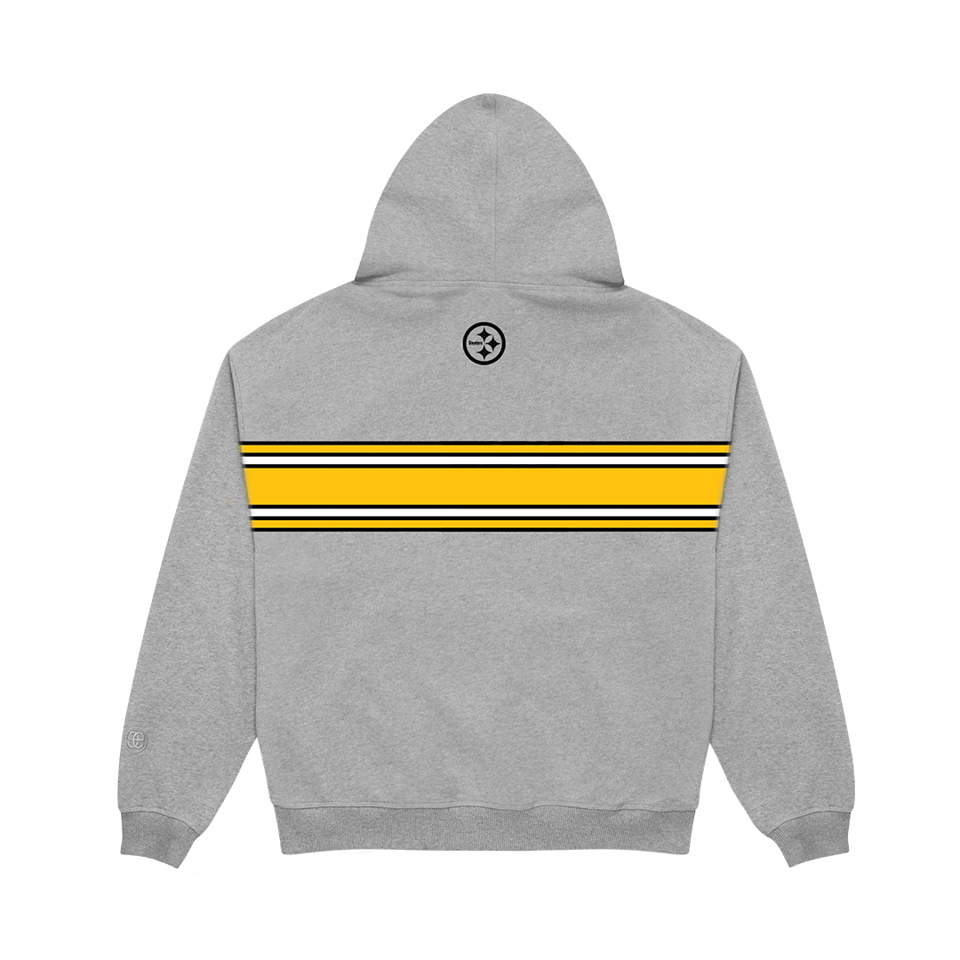Stripe Logo Hood x Steelers - Grey Marl