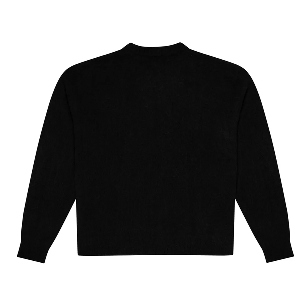 EE Logo Mohair Knit - Black/White