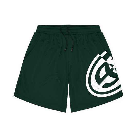 Pill Logo Mesh Shorts - Forest Green