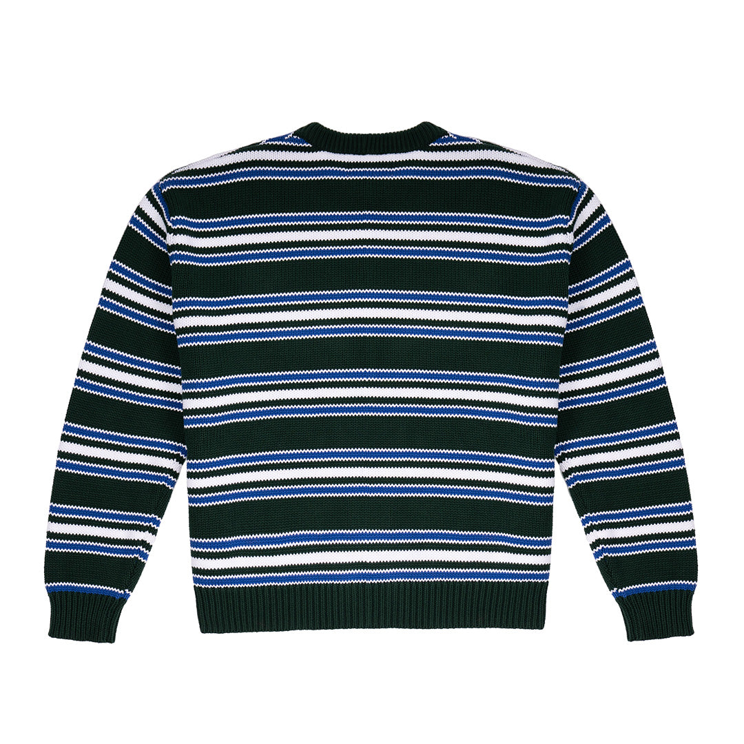 Fisherman Stripe Knit - Evergreen