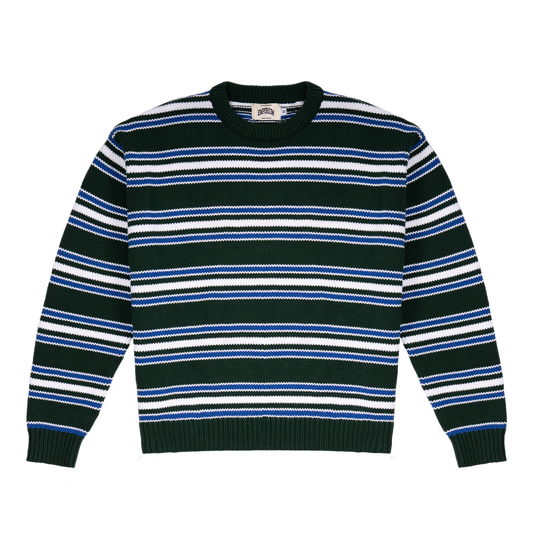 Fisherman Stripe Knit - Evergreen