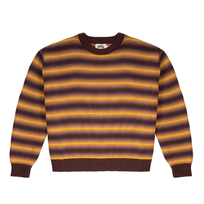 Fisherman Stripe Knit - Yellow/Brown