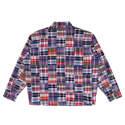 Madras Zip Shirt - Navy
