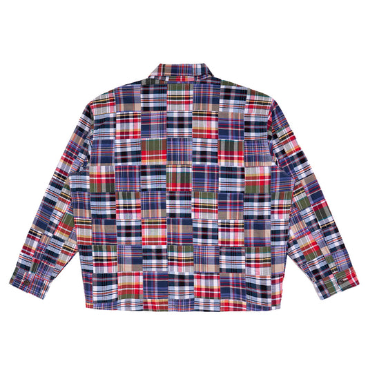 Madras Zip Shirt - Navy