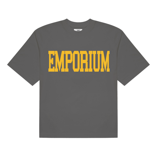Collegiate Logo Tee - Charcoal