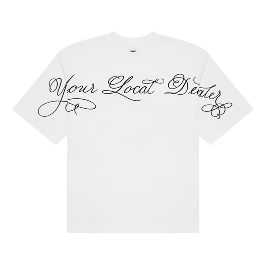 Cursive Logo Tee - White