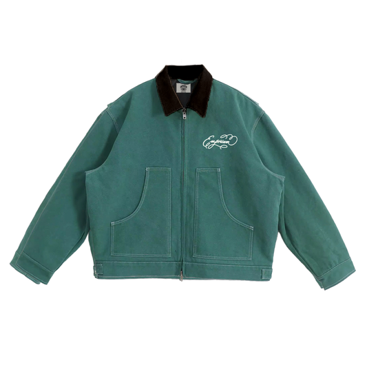 Script Logo Work Jacket - Evergreen