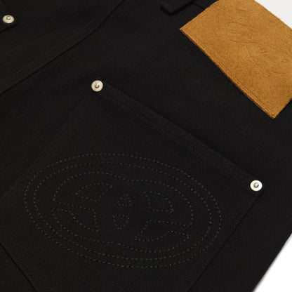 Stitch Logo Denims - Black Herringbone