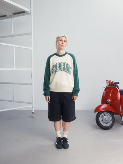 Arc Logo Mohair - Cream/Green
