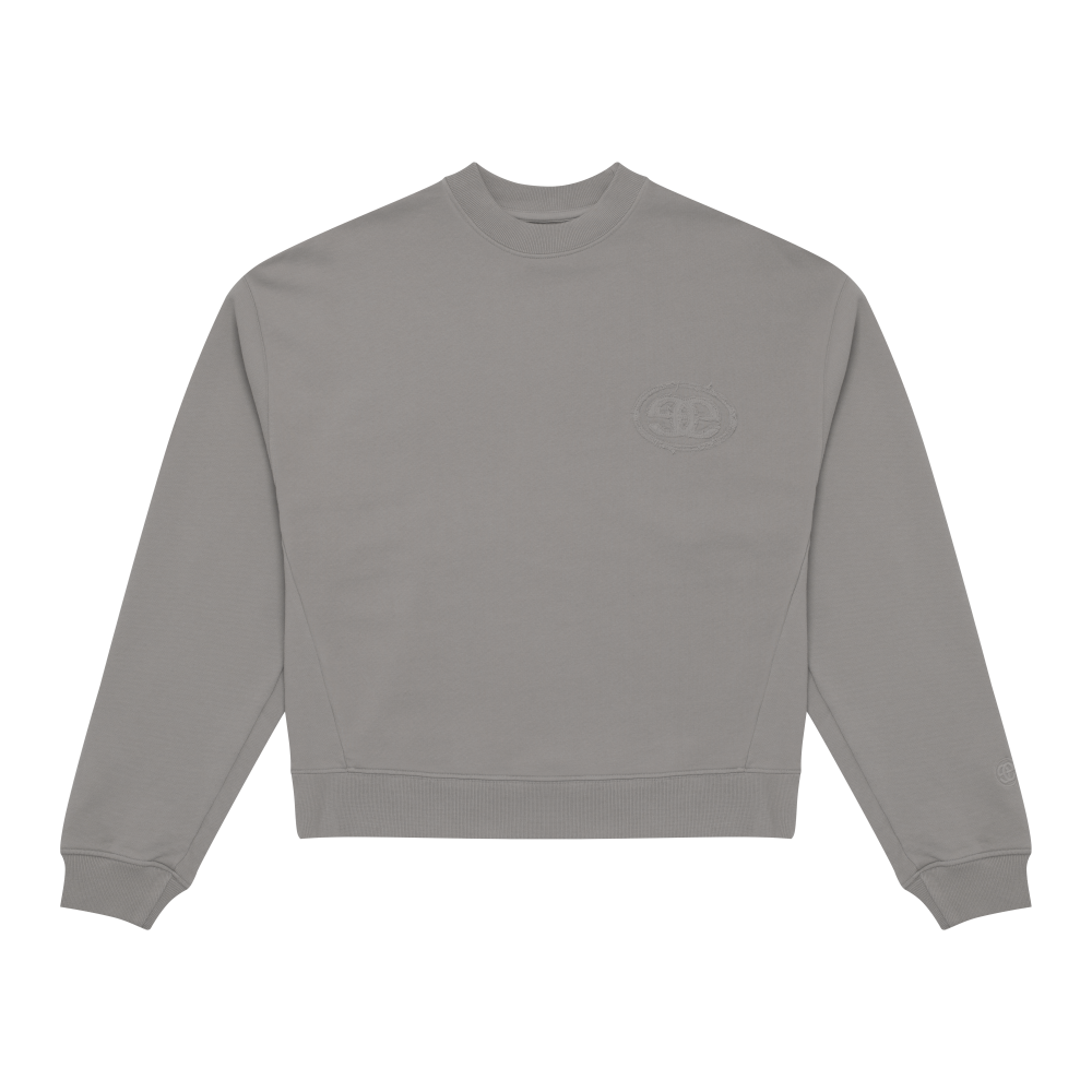 Appliqué Logo Crew - Faded Grey