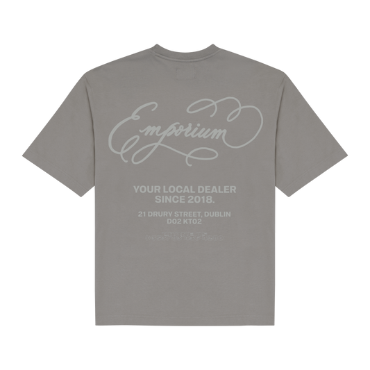 Script Logo Tee - Faded Grey