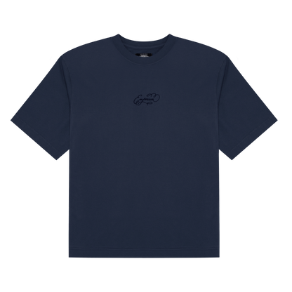 Script Logo Tee - Faded Blue