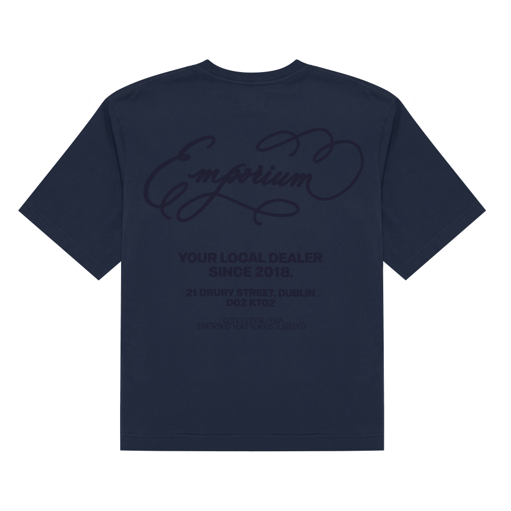 Script Logo Tee - Faded Blue