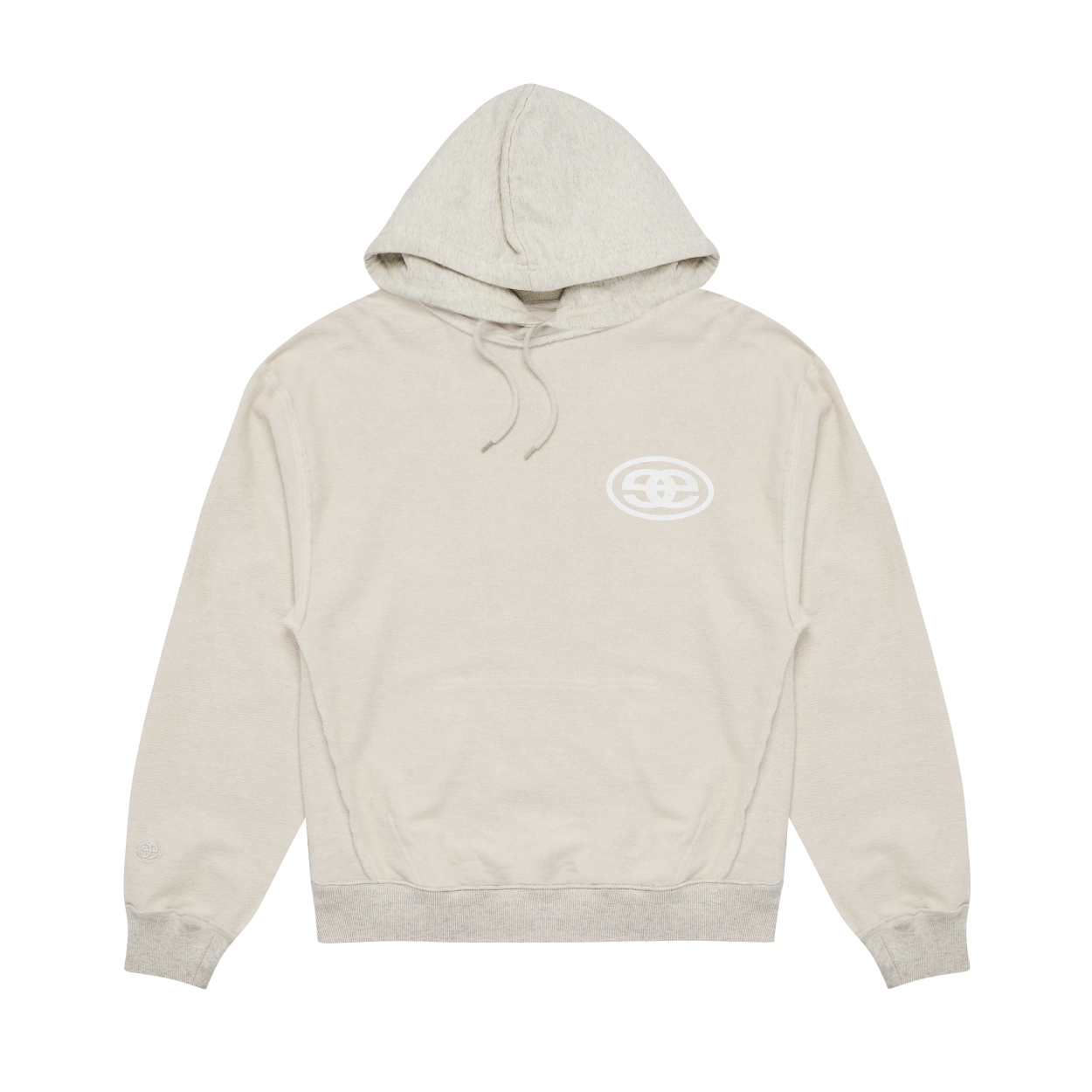 Reversible Arc Logo Hoodie - Snow Marl