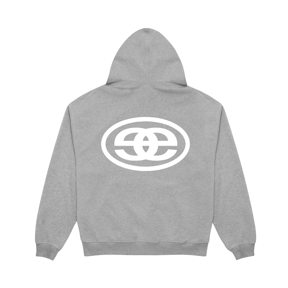 Reversible Logo Hood - Grey Marl