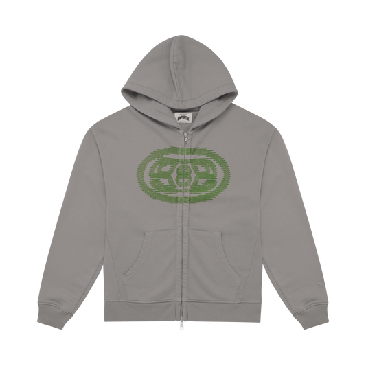 Mirage Logo Zip Hood - Faded Grey