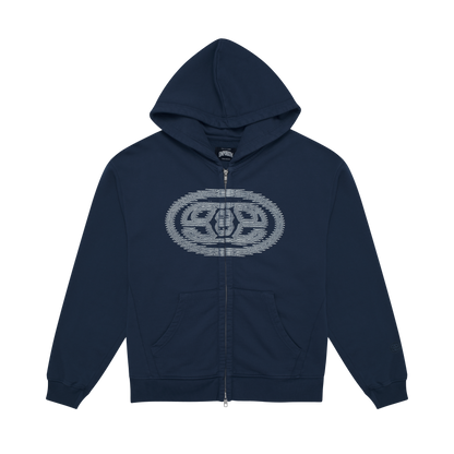 Mirage Logo Zip Hood - Faded Blue