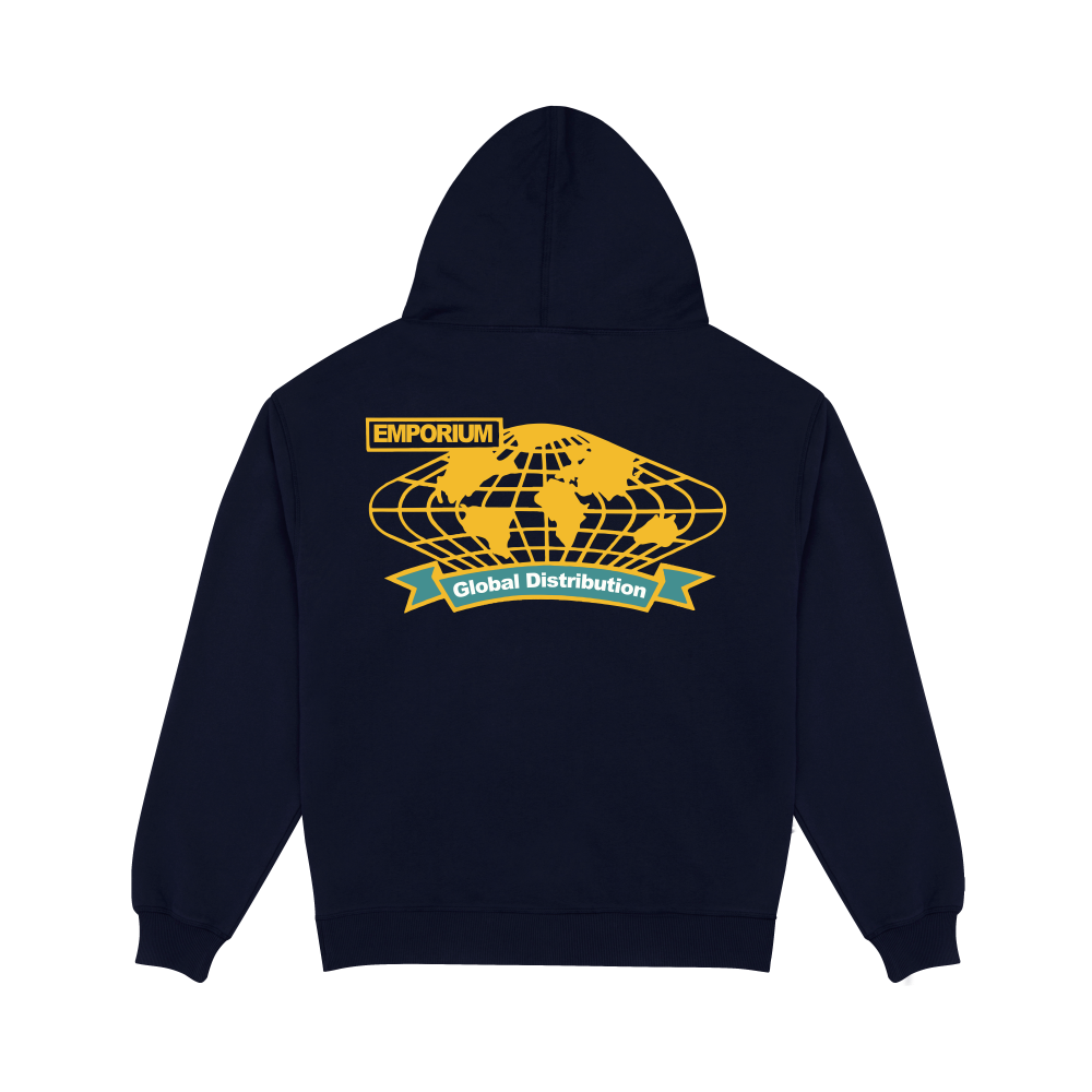 Global Distribution Logo Hood - Faded Navy