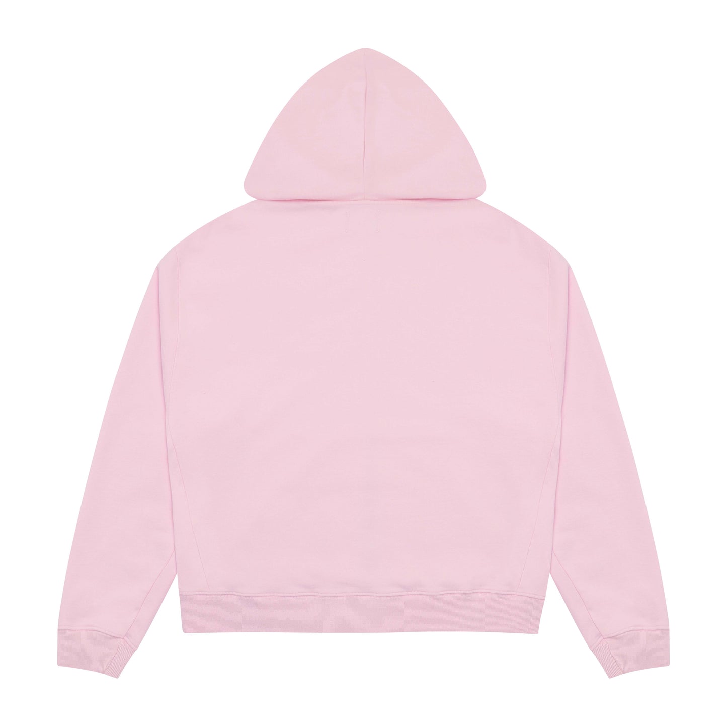 Label Pocket Zip Hood - Pink