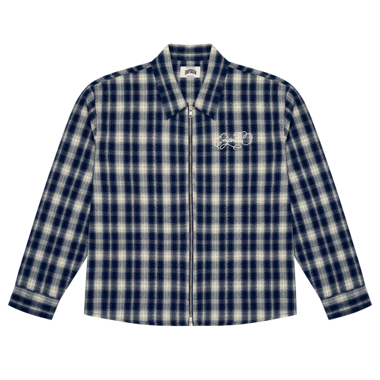 Idle Zip Shirt - Navy/Cream