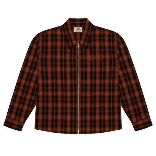 Idle Zip Shirt - Orange/Black